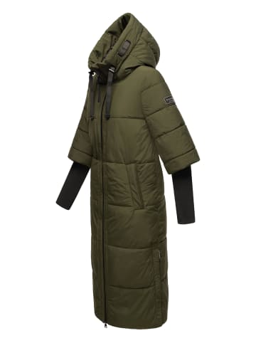 Navahoo Steppmantel Ciao Miau XIV in Dark Olive
