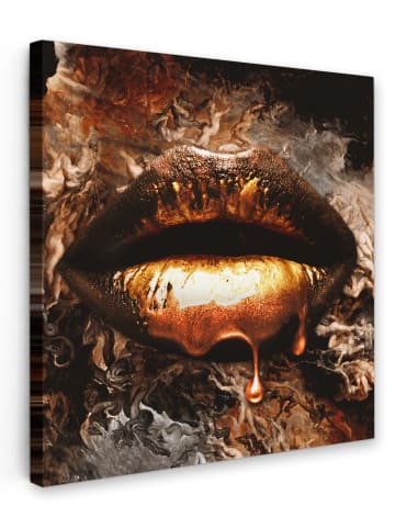 OnlyWow Leinwand Bilder Luxus Lippen