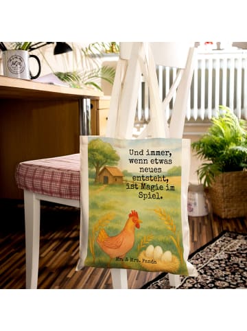 Mr. & Mrs. Panda ToteBag Huhn Stolz Design mit Spruch in Weiß