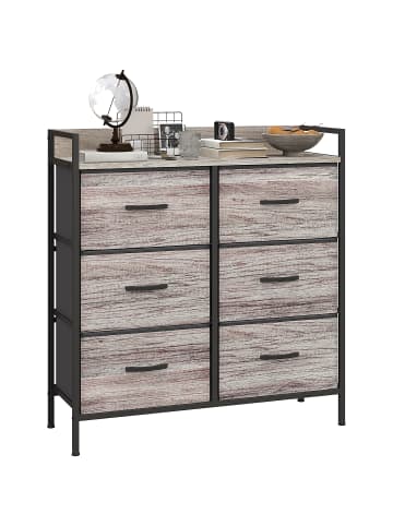 HOMCOM Kommode-79L x 29B x 85H cm-Grau