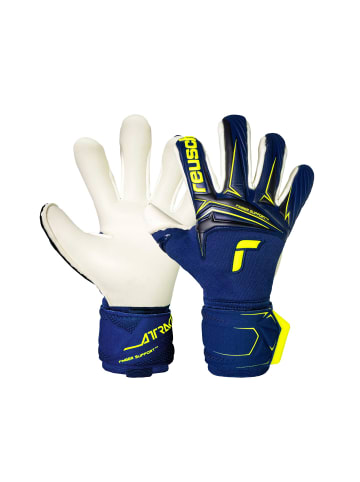 Reusch Torwarthandschuhe Attrakt Duo Finger Support in 4409 premium blue/sfty yellow
