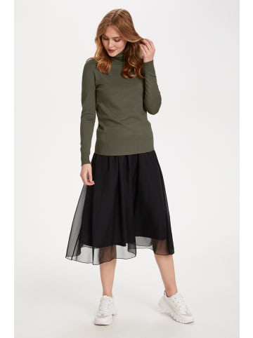 SAINT TROPEZ Rollkragen J2046, Classic fit in Army Green Melange