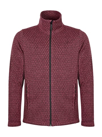 elkline Strick Fleecejacke Selfoss in darkredmelange