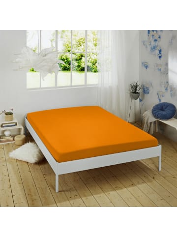 Erwin Müller Single-Jersey Bio Spannbettlaken Bayreuth in orange