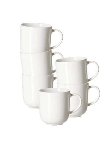 Ritzenhoff & Breker 6er Set Henkelbecher Volos 400 ml weiß in weiß