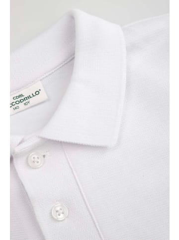 Coccodrillo Kurzarm-Poloshirt in weiß