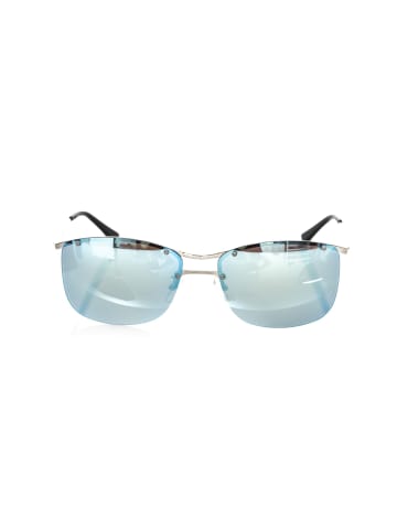 Frankie Morello Silber Metallic Herren Sonnenbrille