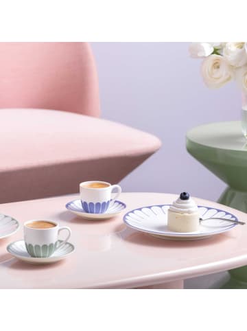 Villeroy & Boch Espressotasse mit Untertasse Fleur Couleur 70 ml in Bleu