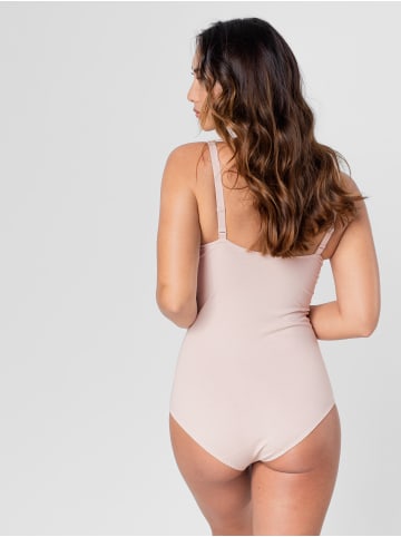 Erlich Textil  Magdalena Minimizer Body große Cups aus Bio-Baumwolle - verstellbare Träger in cappuccino