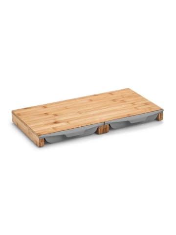 Zeller Schneidebrett mit ausziehbaren Tabletts in Braun, (B) 50 x (H) 4,5 x (L) 28,5 cm