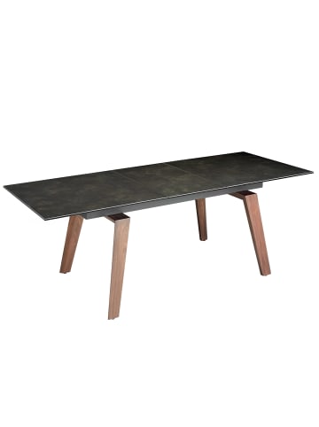 Angel Cerdá Ausziehbarer Esstisch 1026 in Walnuss/Schwarz – (B)180 x (T)90 x (H)75 cm