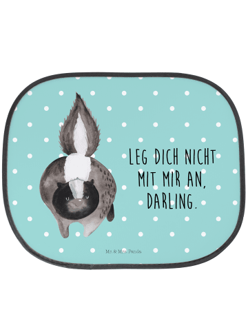 Mr. & Mrs. Panda Auto Sonnenschutz Stinktier Angriff mit Spruch in Türkis Pastell