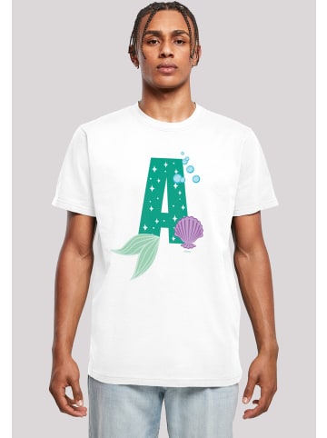 F4NT4STIC T-Shirt Disney Alphabet A Is For Arielle die Meerjungfrau in weiß