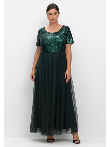 sheego Maxikleid in tiefgrün