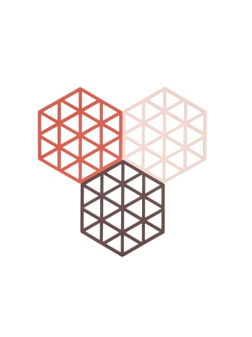 Zone Denmark Untersetzer Triangles in Burned Red/Rose/Kalamata