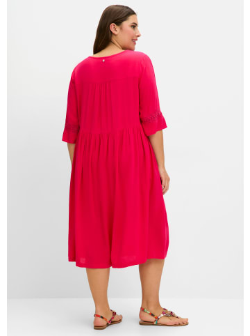 sheego A-Linien-Kleid in pink