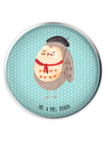 Mr. & Mrs. Panda Waschbecken Abfluss Eule Frankreich ohne Spruch in Türkis Pastell