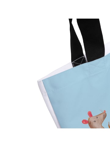 Mr. & Mrs. Panda Henkeltasche Pinguin Lagerfeuer ohne Spruch in Eisblau