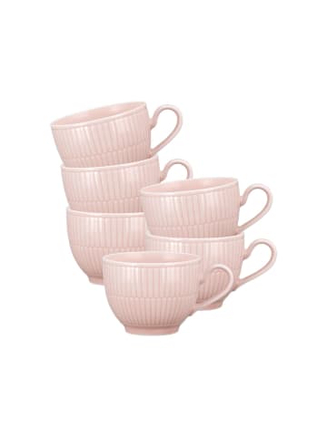 6er Set Kaffeetassen Amina in Rosé 0,25 l