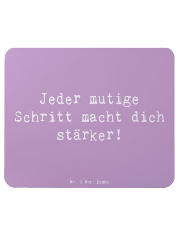 Mr. & Mrs. Panda Maus-Pad Spruch Angst überwinden mit Spruch in Lavendeltraum