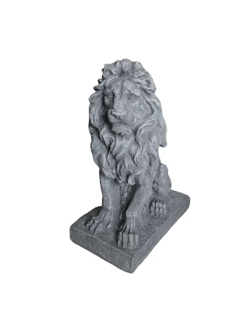 relaxdays Löwen Figur in Grau - (B)17 x (H)38 x (T)27 cm