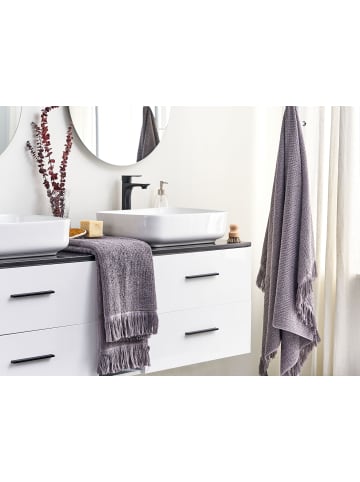 Beliani 2er-Set Handtuch ATIU in Grau