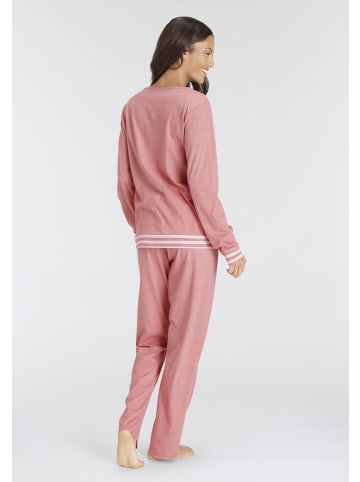 VIVANCE DREAMS Pyjama in altrosa geringelt