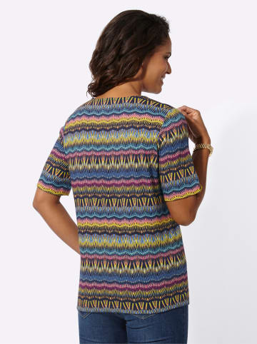 WITT WEIDEN Kurzarmshirt in erika-marine-bedruckt