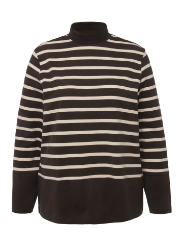 Ulla Popken Longsleeve in schwarzbraun