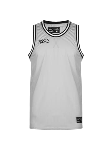 K1X Basketballtrikot Hardwood Big Hole Mesh Double in grau / schwarz