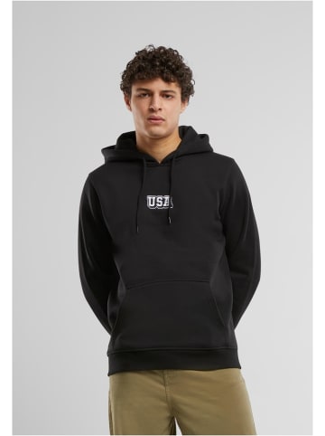 Mister Tee Hoodie "USA College Wording Patch Hoody" in Schwarz