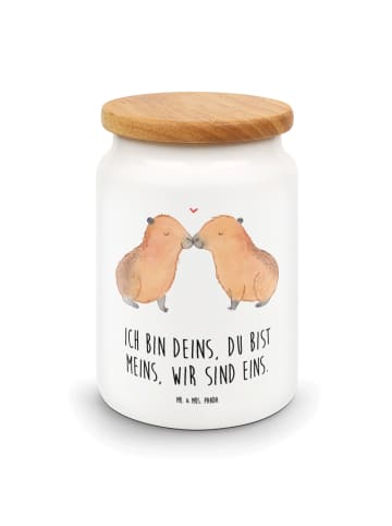 Mr. & Mrs. Panda Dose Capybara Liebe mit Spruch in Weiß