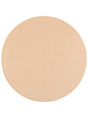 Snapstyle Trend Velours Teppich Joy Rund in Beige