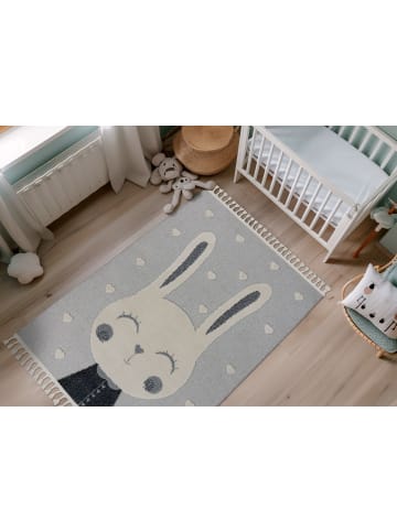 Kayoom Kinder Teppich Modena 420 in grau - rechteckig