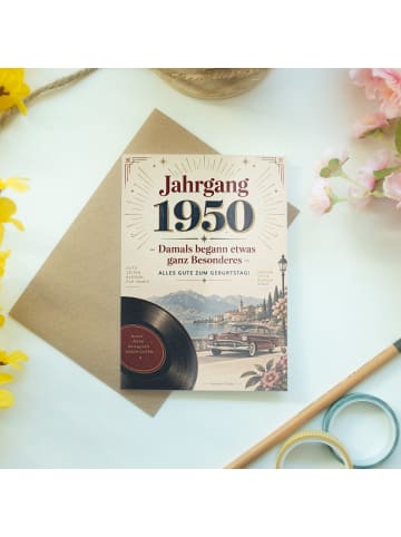 Geburtstagskarte 76. Geburtstag Zahl elegant De... in Weiß