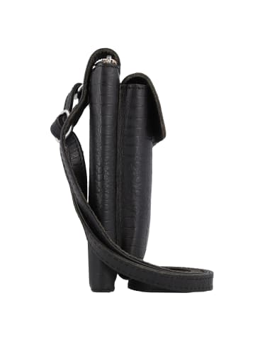 Cowboysbag Garston Handytasche Leder 9 cm in croco black