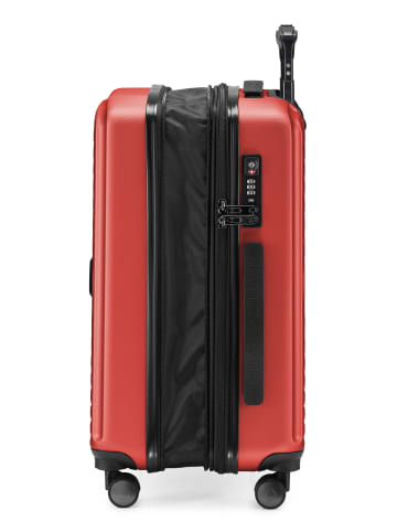 Hauptstadtkoffer Mitte - Handgepäck Bordgepäck-Trolley Koffer, TSA, in Rot