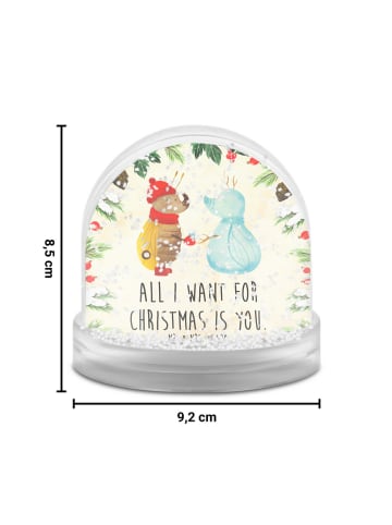 Mr. & Mrs. Panda Weihnachts Schneekugel Nachtfalter Schneemann m... in Naturpapier