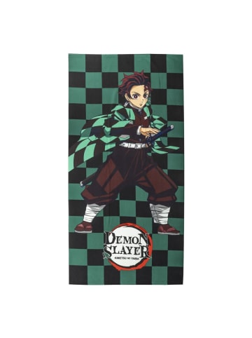 COFI 1453 Demon Slayer Handtuch Badehandtuch Strandtuch 70x140 cm aus Polyester in Grün