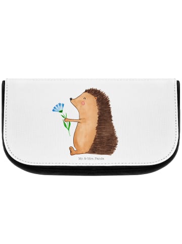 Mr. & Mrs. Panda kosmetiktäschchen Igel Blumen ohne Spruch in Weiß