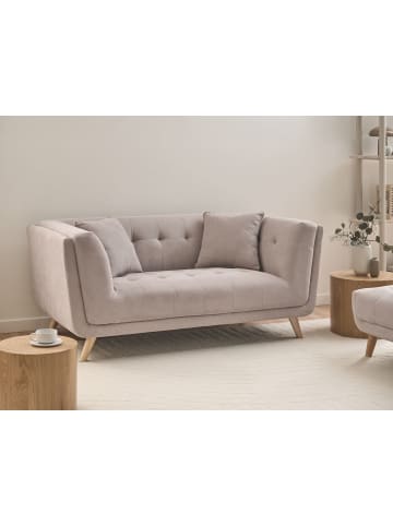 Beliani 2-Sitzer Sofa HABO in Beige/Braun - (W) 176 x (H) 78 x (L) 72 cm