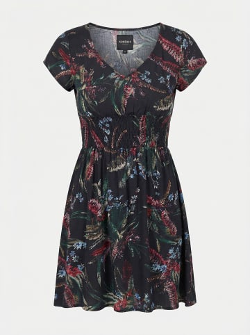 KOROSHI Frauenkleid mit kurzen Ärmeln in Schwarz