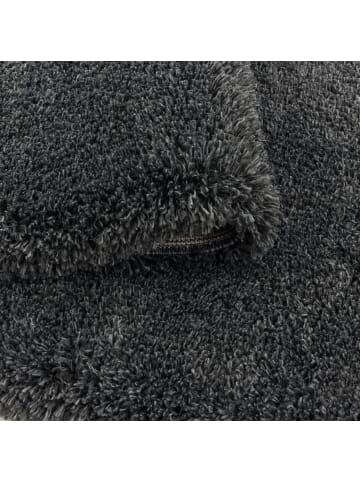 KADIMA DESIGN Teppich Hochflor Shaggy Waschbar Einfarbig SALZACH Strapazierfähig in Grau