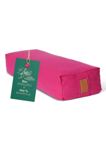 Lumaland #DoYourYoga Yoga-Bolster Paravati - gefüllt mit Dinkelspelz - 67x22x13cm - Pink