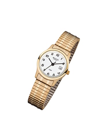 Regent Analog-Armbanduhr Regent Zugarmband gold klein (ca. 27mm)