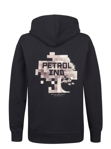 Petrol Industries Rückenprint Hoodie Puget in Schwarz