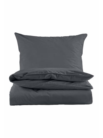 Hessnatur Perkal Bettwäsche-Set in anthrazit