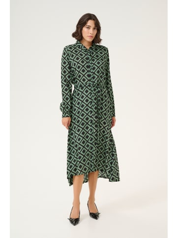 Kaffe Kleid KAoline Relaxed fit in Black Deep/Green Geometric