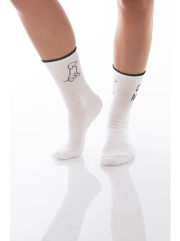 Dailysocks DOG MOM 2.0 - die Socke für echte Hundefans weiß 35/38