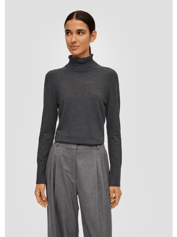 s.Oliver BLACK LABEL Strickpullover langarm in Grau